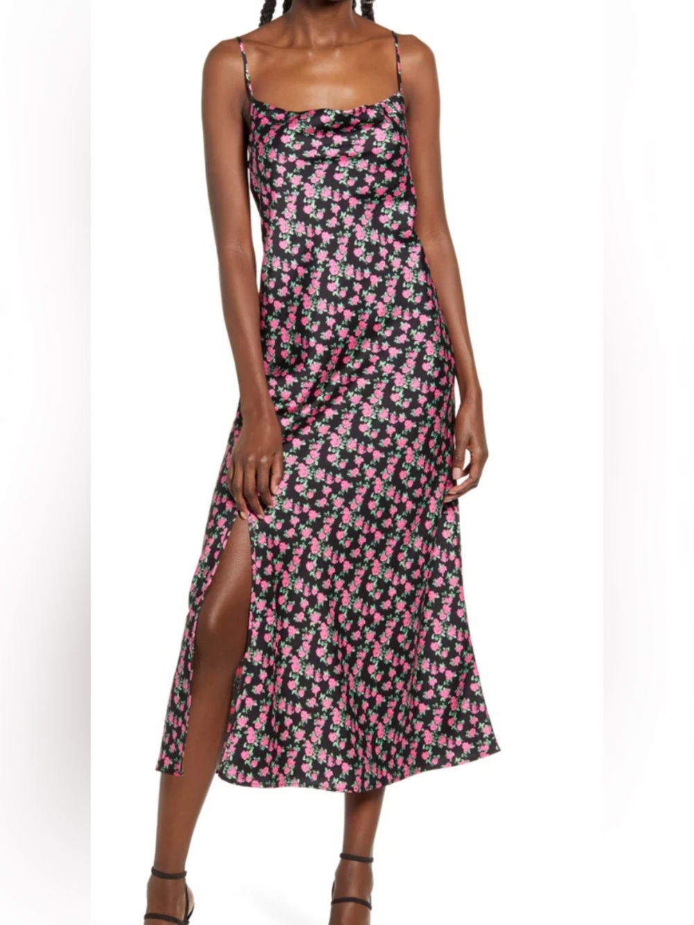 WAYF Floral Slip Dress